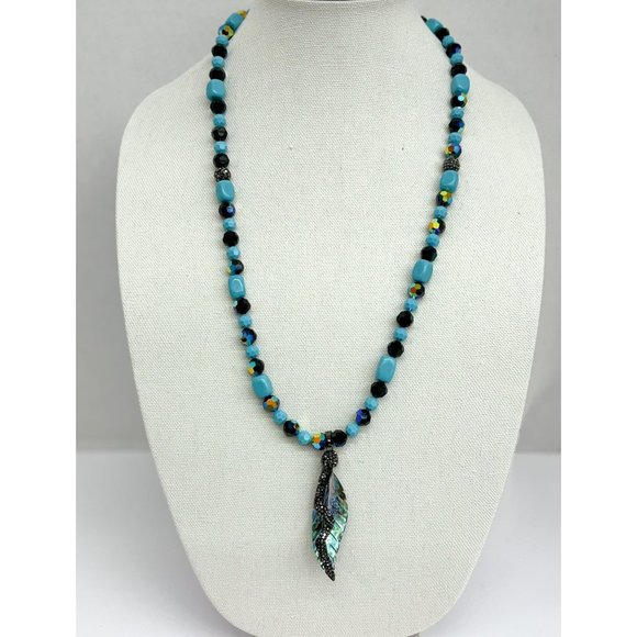 Necklace with Druzy Stone - Picture 1 of 8